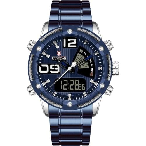 KADEMAN 9084 Casual Men Watch Fashion Multifunctional Outdoor Waterproof Scratch Stainless Steel Band Quartz Watch