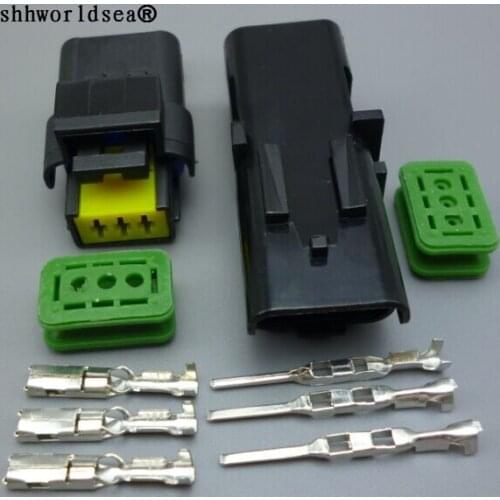 Shhworldsea 1.5mm 3pin male female waterproof plastic automotive sealed connector 211PC032S0049 211PL032S0049