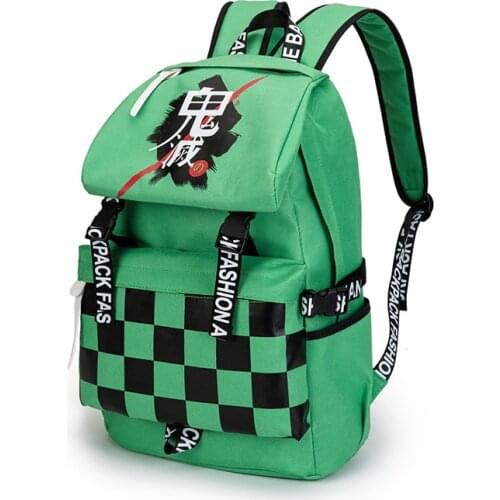 Demon Slayer: Kimetsu no Yaiba School Bags for Teenage Girls Waterproof Laptop Bagpack Cartoon Travel Backpack Anime Bookbag
