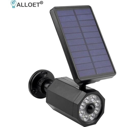 8 LED Solar Light Outdoor Human Body Sensor Simulation Camera Lamp Waterproof Courtyard Garden Home Security Emergency Wall Lamp