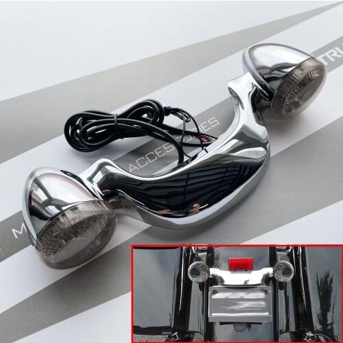 Motorcycle LED Rear Brake Light Turn Signal Lights Bar W/ Orange Lens Case for Harley Touring Street Road Glide 2010-2019