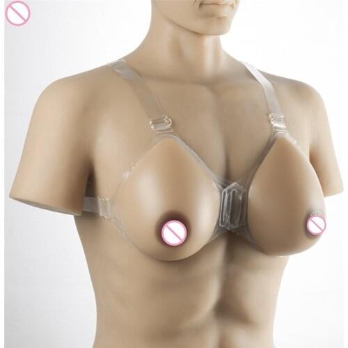 Ultra-soft Silicone Breasts Forms 1400g/pair Silicone Breast Bra Needn't Any Adhesives For Shemale Drag Queen Transgenders