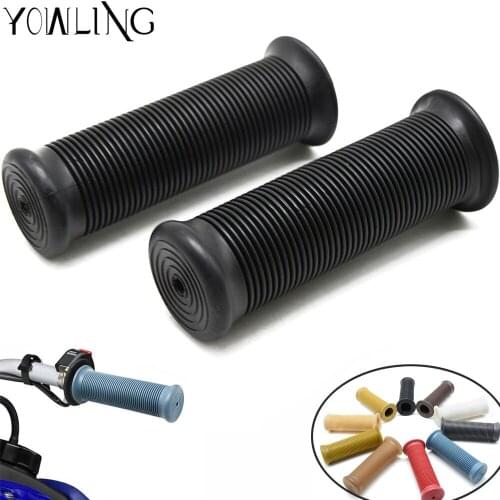 Universal Aluminum New Vintage Rubber Motorcycle Handlebars 22MM 7/8'' Handle Bar Motorcycle Hand Grips For Motorbike Scooter