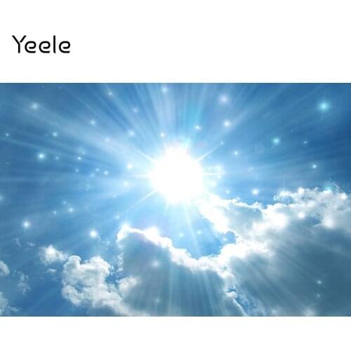 Yeele Natural Scenery Blue Sky White Cloud Green Grass Photography Backgrounds Photographic Backdrops For Photo Studio