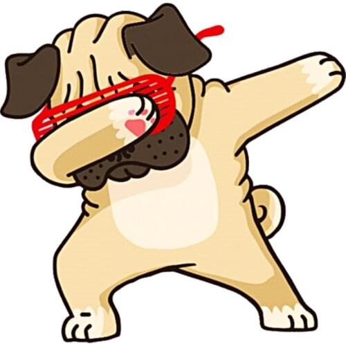 Funny dog sticker personality creativity 3D car sticker window decoration notebook Skateboard Sticker 15*15cm