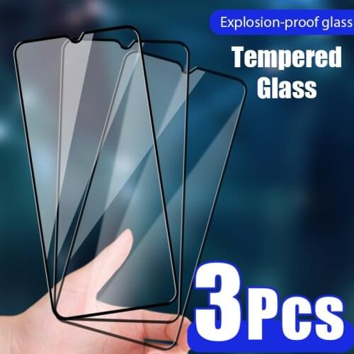3Pcs Tempered Glass For Xiaomi Poco X3 NFC M3 C3 X2 M2 F2 Pro Screen Protector On Xiaomi Mi A3 A2 Lite A1 10T 9T Pro 9 Lite SE
