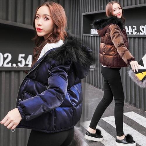 Bella Philosophy faux fur Hooded padded coat winter coat women zipper long sleeve fashion loose casual outwears winter parkas