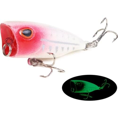 1 Pcs 4cm 3.3g Popper Fishing Lure Artificial Fishing Bait Crankbait Wobblers High Carbon Steel Hook Fishing tackle Bait Lures
