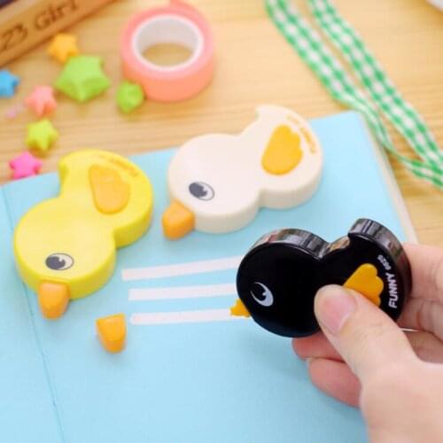 1 Piece Kawaii Yellow Duck Correction Tape Creative School Corrector Tool Stickers Kids Gift School Office Stationery