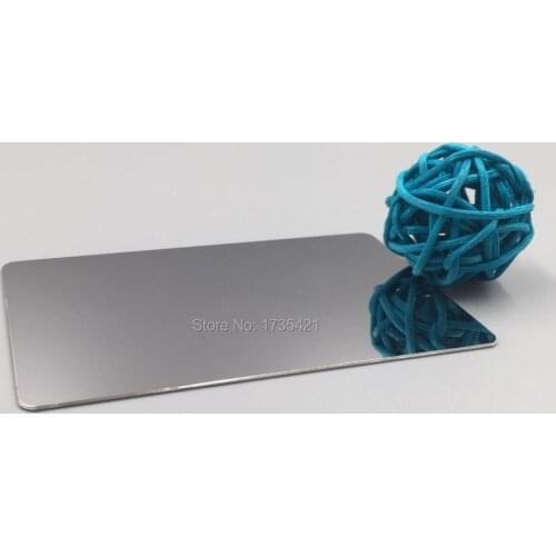 150pcs/lot)Polished glossy surface effect 304 stainless steel mirror metal cards membership