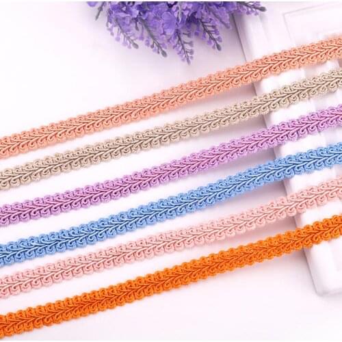 2Yards 10mm Lace Trim Ribbon Curve Cotton Centipede Braided Ribbon Fabric Handmade DIY Clothes Sewing Supplies Craft Accessories