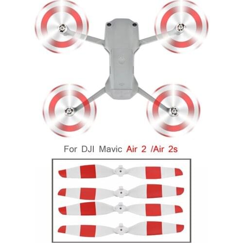 2pairs Propeller 7238F Low Noise Foldable Blade Props For DJI Mavic Air 2/Air 2S Propellers Drone Accessories Double-Sided Color