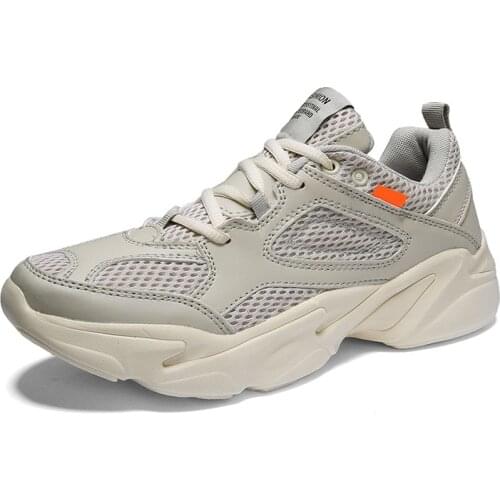 2021 Spring Sneakers Men Casual Breathable Sport Shoes Lace Up Mesh Super Light Fashion Mens Comfortable Athletic Footwear
