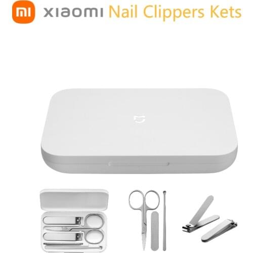 5PCS XIAOMI Mi Nail Clippers Kets Stainless With Storage Box Xaomi Nail Cutter Knife Professional Xiomi Manicure Beauty Tool NEW
