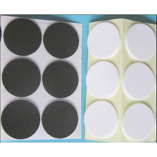 500pcs/lot 1600T PE Foam White or black Color For Auto Round Double Sided Tape 15mm Diameter