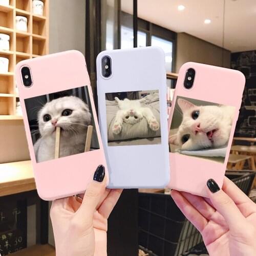 Cute Cat Case For Xiaomi Mi Note 10 A1 A2 A3 9 Lite 9T Poco X3 NFC F2 Redmi K20 Note 5 6 7 8 9 Pro Max 9A 9C Cover Siliicone TPU