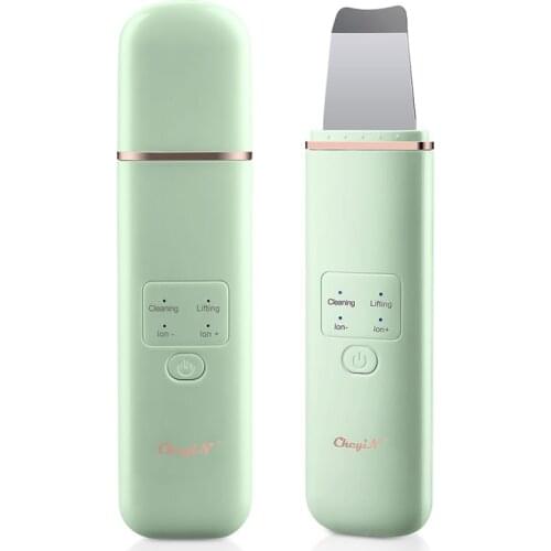 Ultrasonic Facial Skin Scrubber Ion Vibration Pore Acne Blackhead Remover Peeling Shovel Cleaner Face Lifting Beauty Massager 53