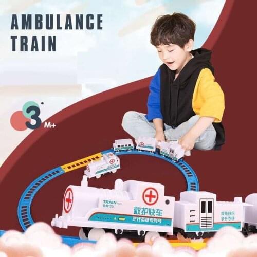 Childrens puzzle assembling track toys ambulance express boys and girls birthday gift