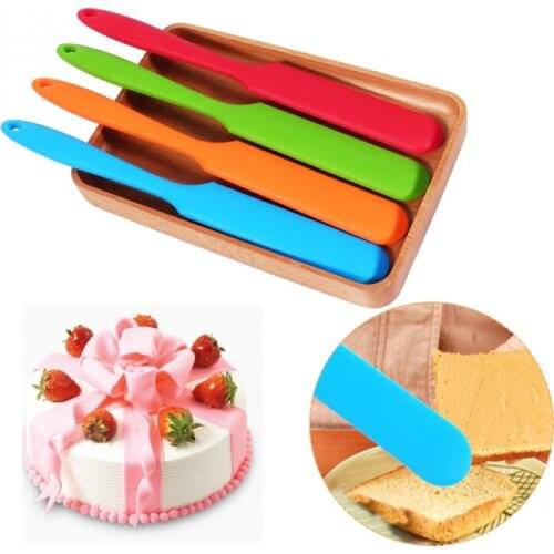 Hot Sale 1PC Portable Long Handle Silicone Spatula Cake Cream Mixer Baking Batter Scraper Pastry Tools Kitchen Accessories Tool