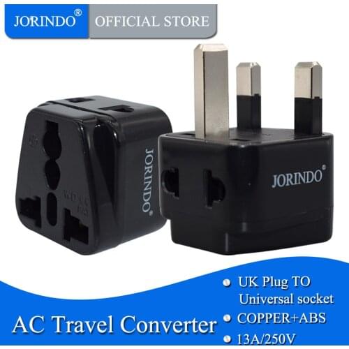 JORINDO UK, Hong Kong Travel Adapter Plug, OREI Adaptor 2 in 1, For Botswana, England, Dubai Safe Grounded Connection Universal