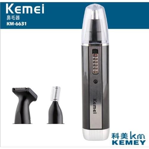 Kemei nose hair trimmer KM-6631 rechargeable 3 in 1 beard hair trimmer eyebrow hair trimmer