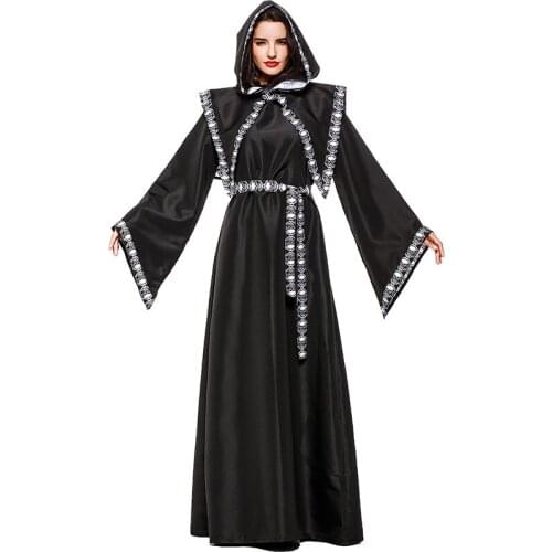 Halloween Costumes for Men and Women Adult Death Sickle Cosplay Cosplay Prom Horror Skeleton Zombie Wizard