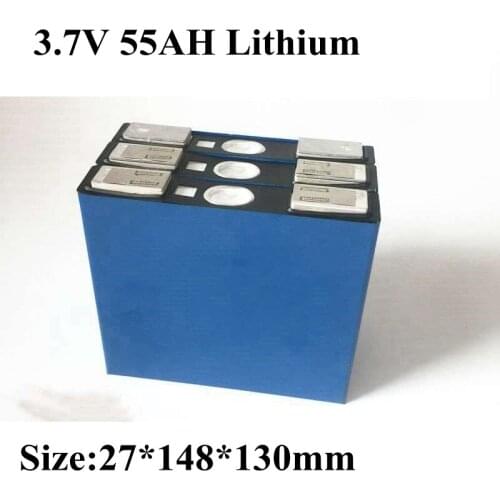 Hard Shell 3.7v 55ah Lithium Ion Battery 3C Discharge 3.7v Li-po Cells for 12V 24v 36V Eletric Power Tools Ebike Motorbike