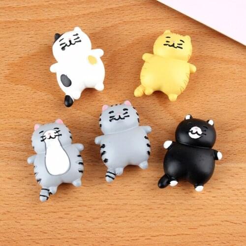 Mini order 5pcs/lot 25*35mm 3d kawaii animal cat resin cabochon fit ornament jewelry Clay beads charms pendant decoration