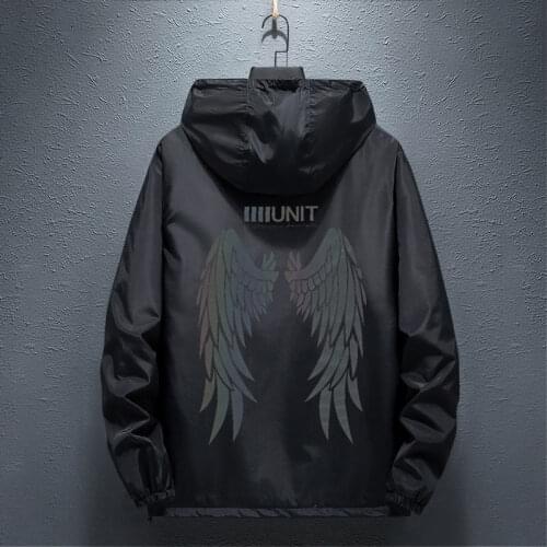 Gradient jacket mens fattening plus size fashion fat loose coat spring and autumn students' casual clothes