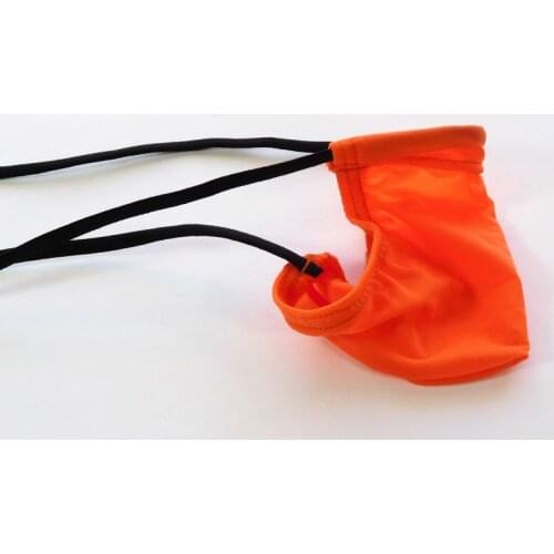 Mens sexy narrow string mini pouch thong G3452 soft thin jersey semi C-thru silky cool