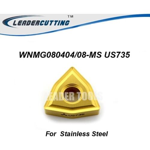 WNMG06T308/304-MS US735 WNMG080408-MS 0404-MS US735 WNMG060404-MS US735*10pcs Original Carbide Inserts for Stainless steel Tip