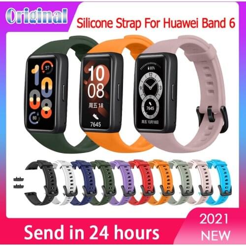Silicone Band Strap For Huawei Band 6 Smart Wristband Band 6 Pro Bracelet Replacement Strap For Huawei Honor band 6 Watchband