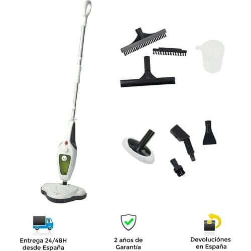 Steam Electric mop with triangular head, light, Wired, 1300W, adjustable handle, accessories, perfect cleaning, quality