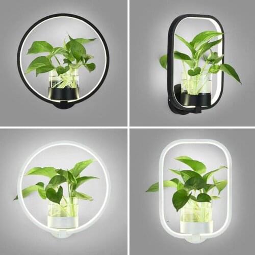 Modern Led Wall Lamp Nordic Creative Living Room Dining Staircase Aisle Lighting Study Bedroom Bedside Plant Sconce Decor Light