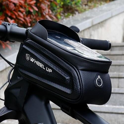 Bike Front Frame Bags Bicycle Phone Waterproof Top Tube Mount Handlebar Storage Holder Touch Screen Large Capacity Cycling Pack