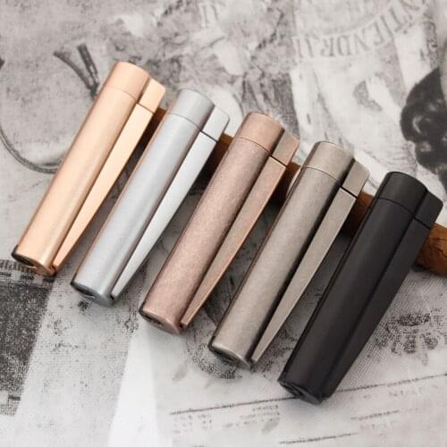 Windproof Lighters Outdoor Jet Torch Lighter Turbo Pipe Metal Cigar Smoking Accessories Butane Gas Gadget Gift for man hqd