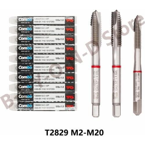 YG-1 T2829 Through Hole Tap M2 M3 M4 M5 M6 M8 M10 M12 M14 M16 M18 M20 processing Stainless Alloy Steel Aluminum Cast Iron