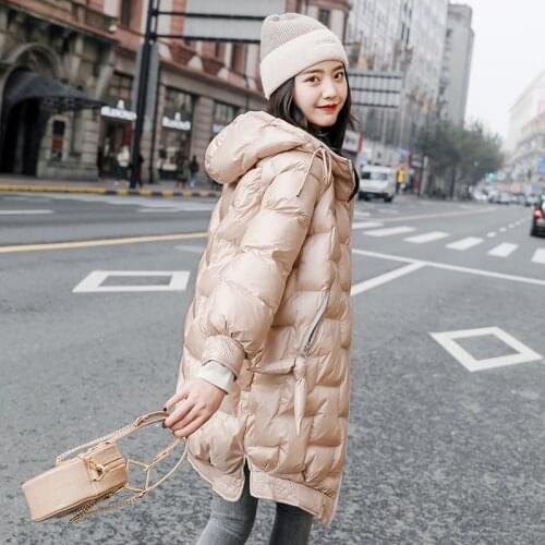 Winter Down Parka Coat Women 2121 New Long Warm Down Cotton Coats Korean Female Loose Cotton-Padded Coats Ladies Hooded Overcoat