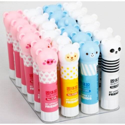 1pc Kawaii Animals Glue Stick Strong Adhesive Stick High Viscosity DIY Scrapbooking Paper Card Hand-made utensils Office Suppliy