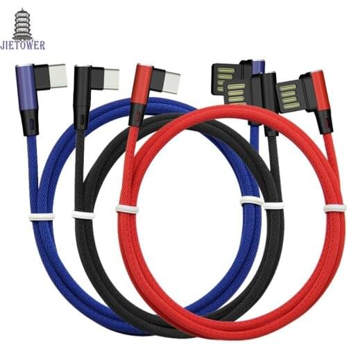 300pcs/lot Micro USB/Type C Data Cable 1m L 90 Degree 2A Braided Cord Fast Charge For iphone Samsung v8 Xiaomi Huawei wholesale