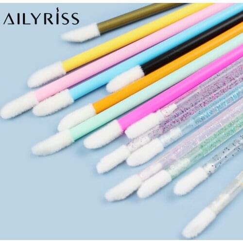 50Pcs Disposable Eyelash Brush Crystal Lashes Micro Brushes Eyelash Extension Supplies Applicator Cleaner Beauty Makeup Tools