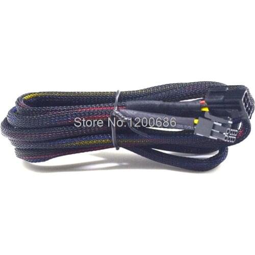 8P 1M 20AWG 30CM Micro-Fit 3.0 43025 2x4pin 0430250800 8 pin 2*4pin Male female extension With black braided cable sleeving over