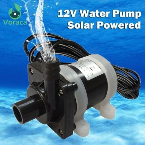 DC 12V 700L/H Brushless Solar Powered Water Pumps Silent Submersible Motor for Fish Tank Water Supply
