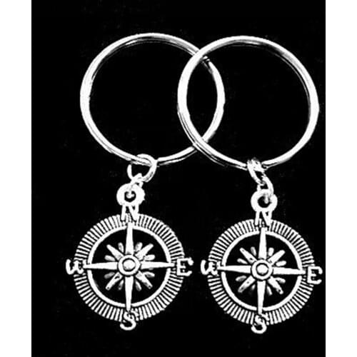 Nautical compass Keychain-Decorative Vintage Charm Pendant Decorative Key Chain Ring Fast shipping D306