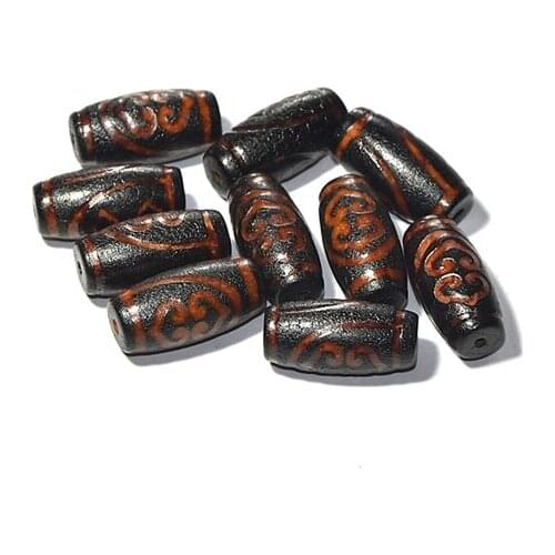 1pcs/lot wholesale Orange/black Make old agate beads Tibetan agate DZI Double Heart amulet Men&women jewelry DIY Free Shipping