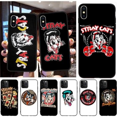 Stray Cats Rockabilly Slim Newly Arrived Black Cell Phone Case for iPhone 11 pro XS MAX 8 7 6 6S Plus X 5S SE 2020 XR case
