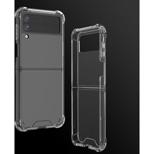 Excellent Transparent Protective Cover For Samsung Galaxy Z Flip 3 5G Case TPU Shockproof Back Bumper Shell For Galaxy Z Flip3