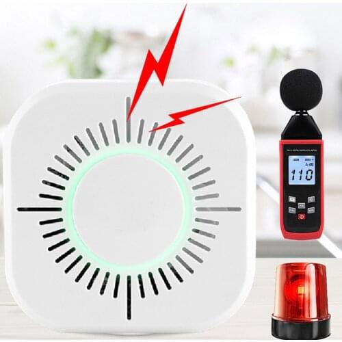 433Mhz RF Smoke Detector Sensor Wireless Smoke Fire Alarm Sensor Work with SONOFF RF Bridge Smart Home Alarm Security