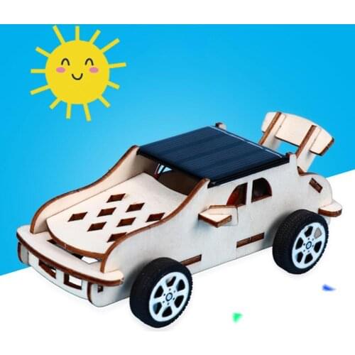 Kids Creative DIY Assembly Solar Power Car Model Handmade Science Experiment Toy Interesting DIY Assembly Car Model Gifts