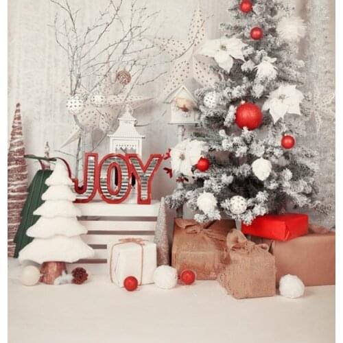 Baby shower Family White Winter decorations Tree Star backgrounds Computer print children kids backdrops